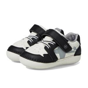 Stride Rite Boys SM Waverly Sneakers Size 3 Wide Toddler Shoes Black White NIB